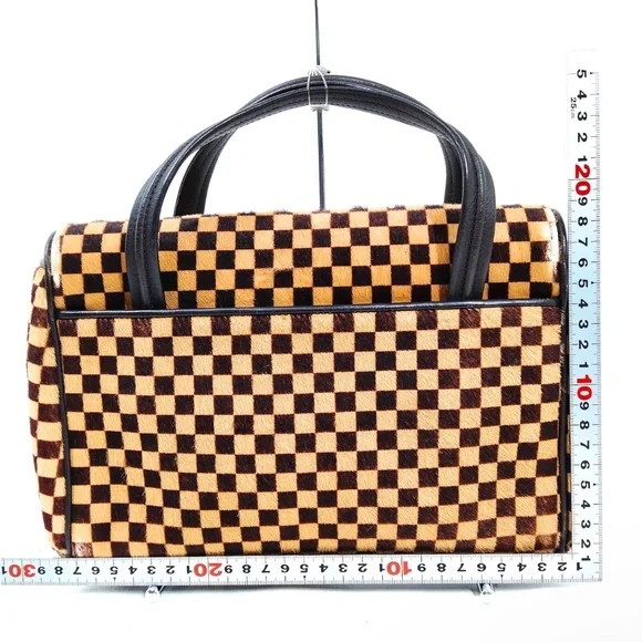 Louis Vuitton LV Damier Sauvage Pony Hair Handbag w COA - edge and corner wear - Picture 4 of 17